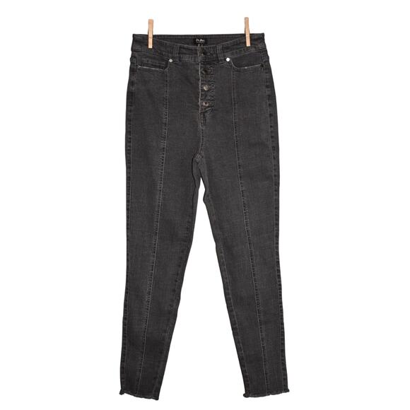 DU‎ JOUR NEW $90 High Rise Jeggings w/ Button Fly in Medium Gray Size 00 - Picture 3 of 4